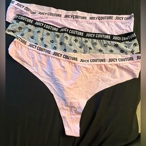 Women’s Juicy Couture 3 piece no show thong set NWOT size XL